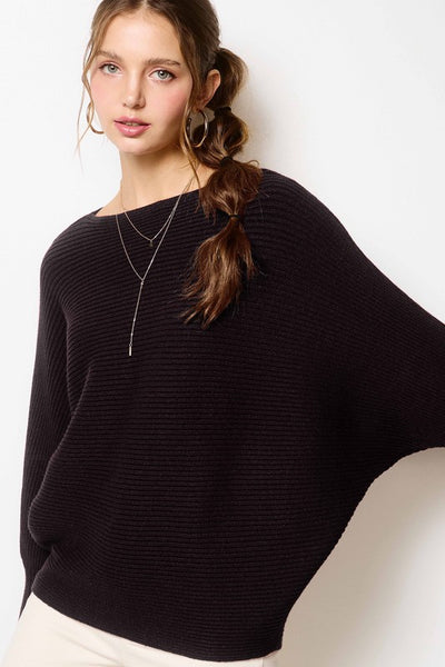 Brooke Ribbed Boatneck Sweater