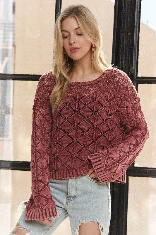 Diamond Knit Sweater