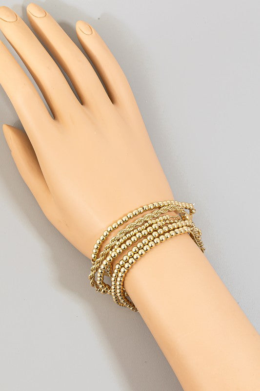 Bead & Chain Bracelet Stack