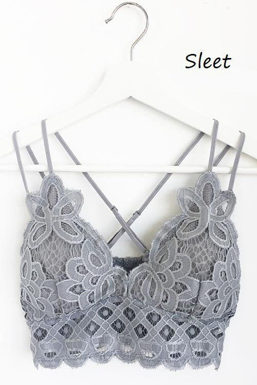 Light Colored Crochet Lace Bralette