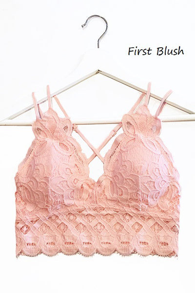 Light Colored Crochet Lace Bralette