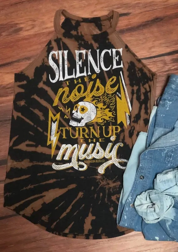 Silence the Noise Acid Washed Rocker Tank