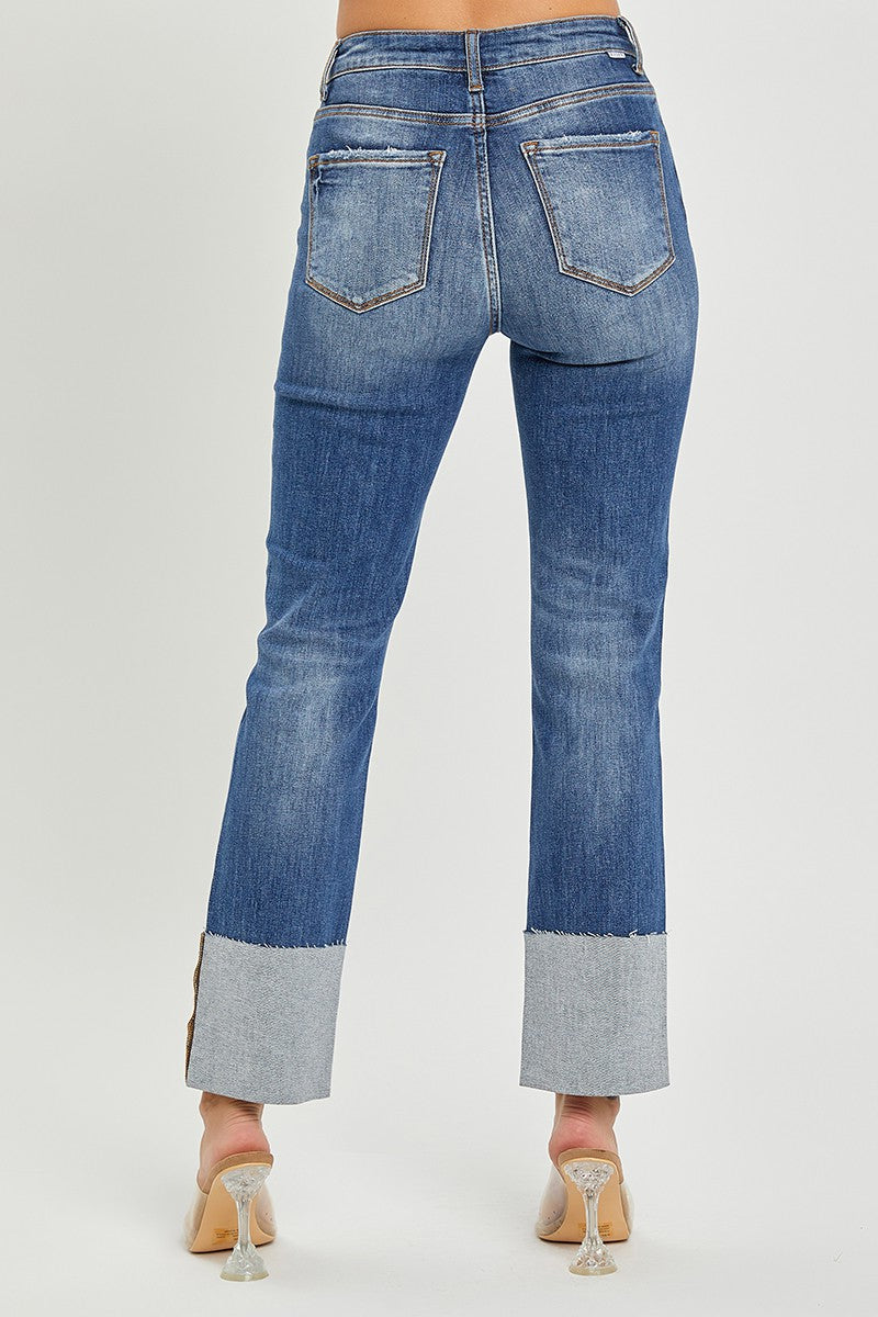 Risen Extreme Cuff Straight Jeans