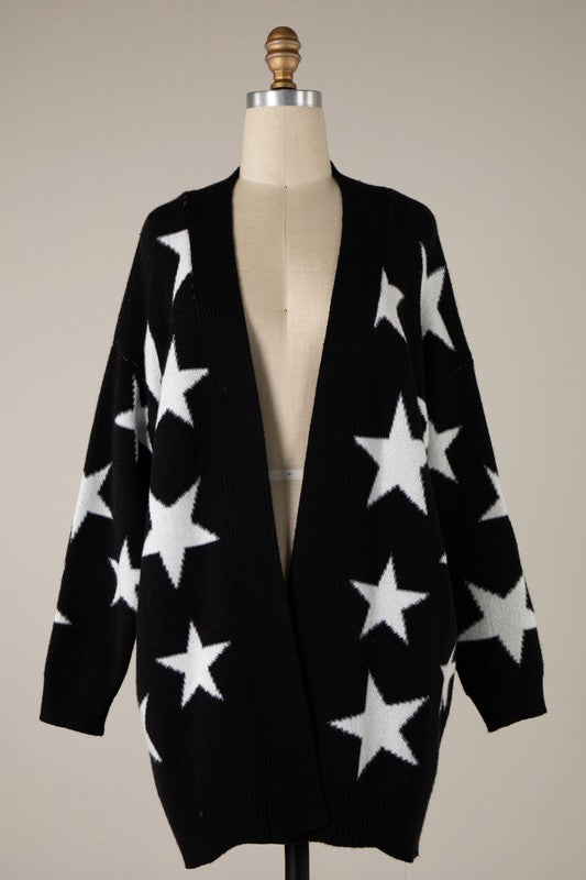 Carly Star Ribbed Cardigan