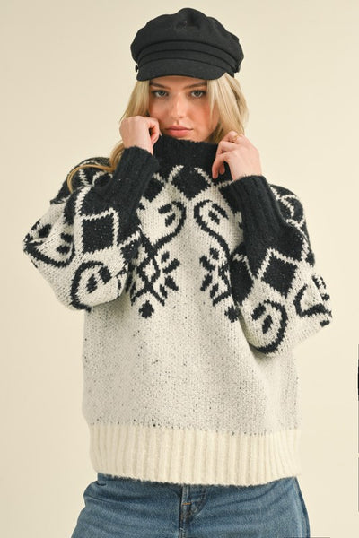 Cozy Jacquard Apres Sweater