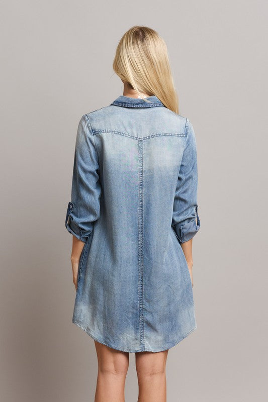 Nova Denim Shirt Dress