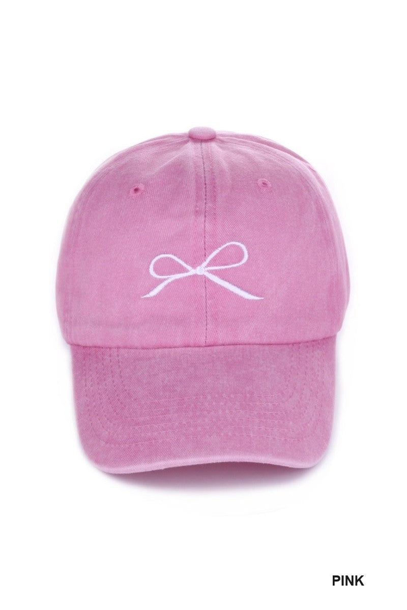 Coquette Ribbon Pink Cotton Cap