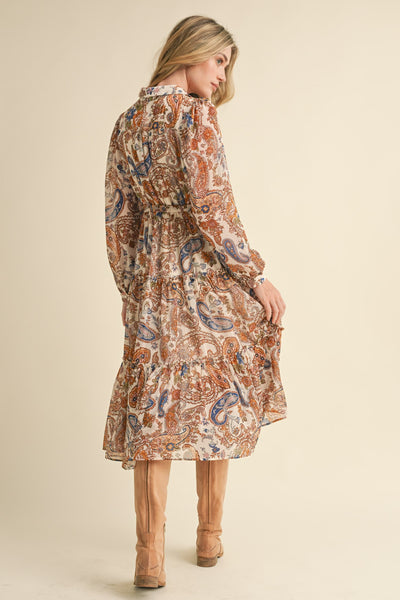 Camilia Paisley Midi Dress