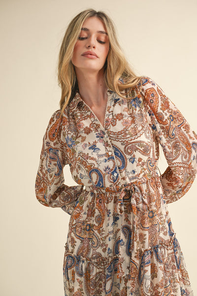 Camilia Paisley Midi Dress