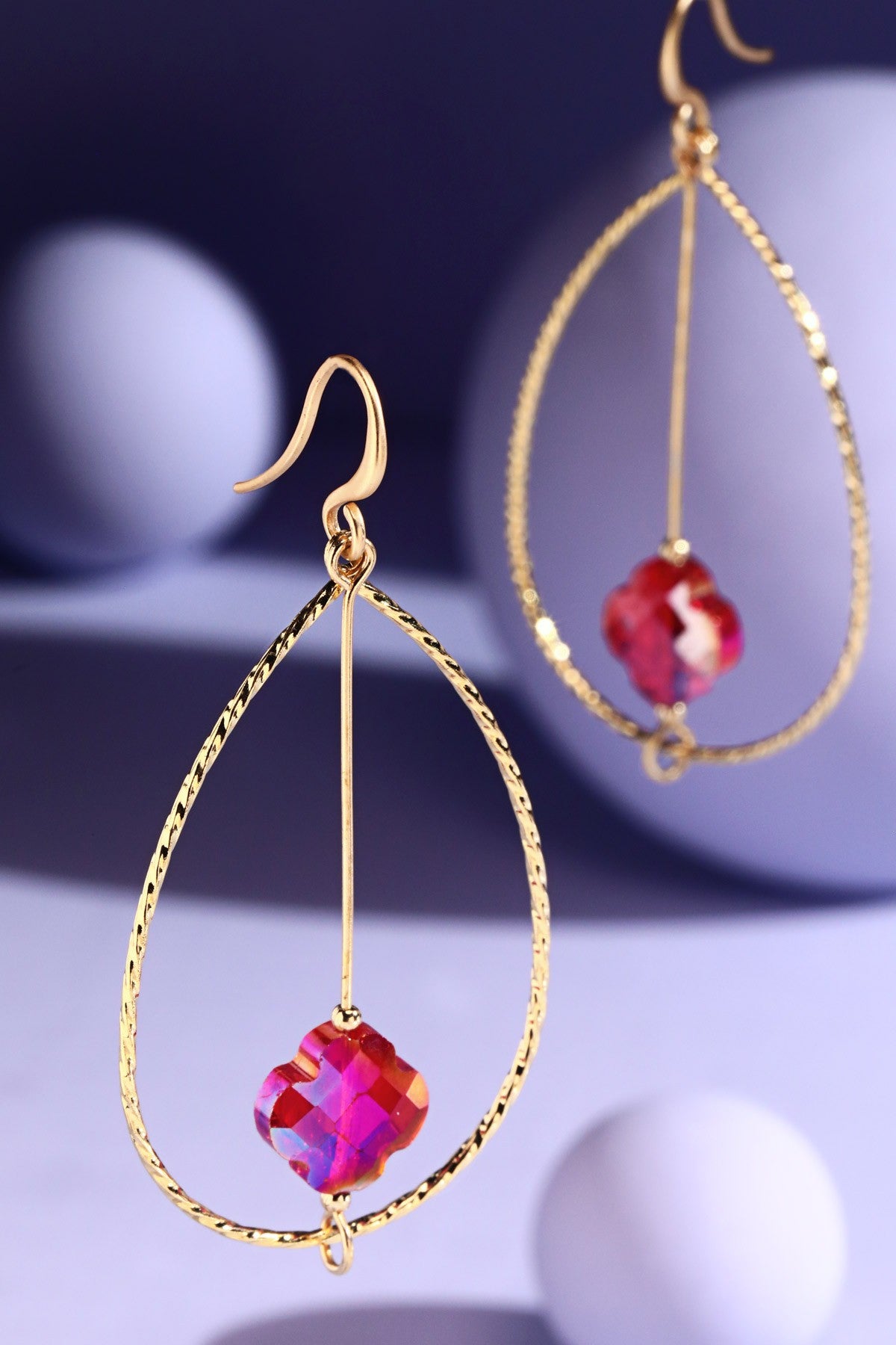 Thin Wire Earrings with Bead Accents