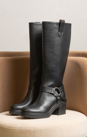 Leanne Moto Knee High Boots