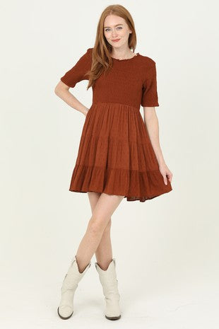 Swiss Dot Tiered Dress