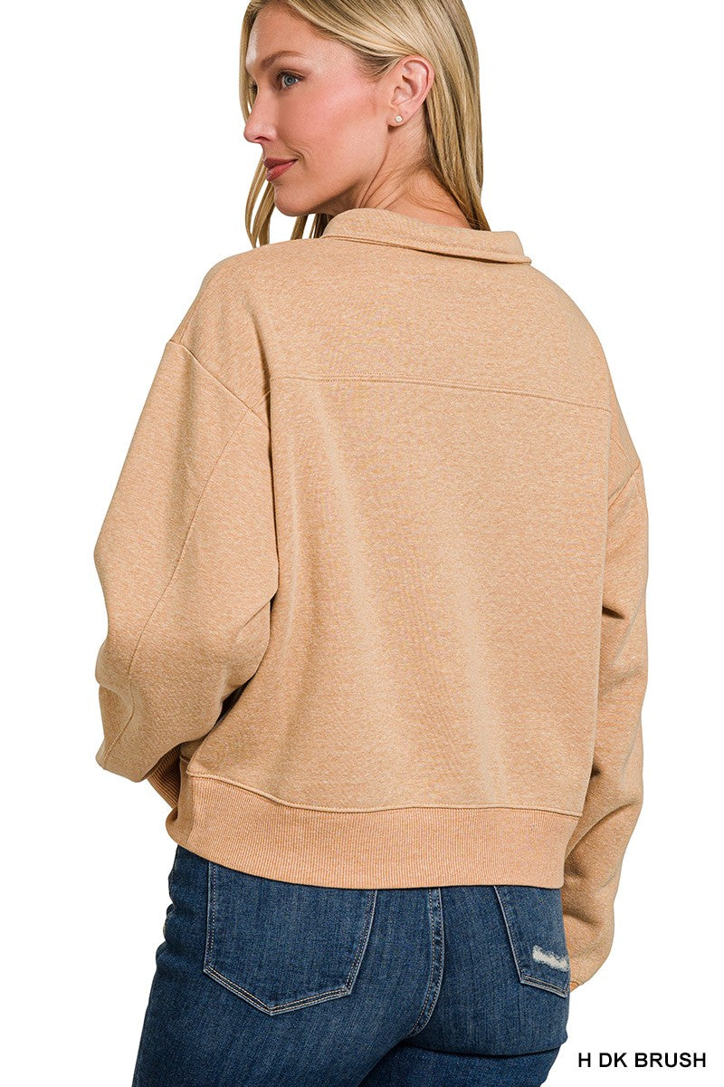 Half Zip Fleece Sweatshirt