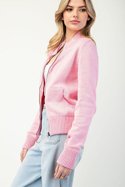 Bubble Pink Zip Up Jacket