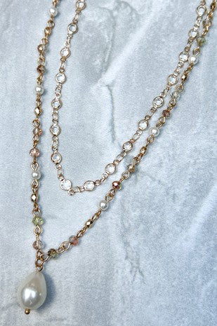 Danielle Pearl Drop Necklace