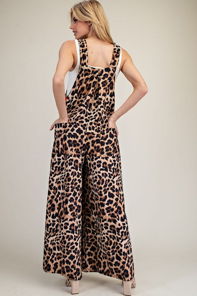 Leopard Red Side Track Jumpsuit