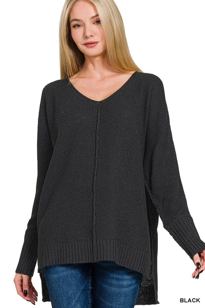 Layla V-Neck HI-Lo Sweater