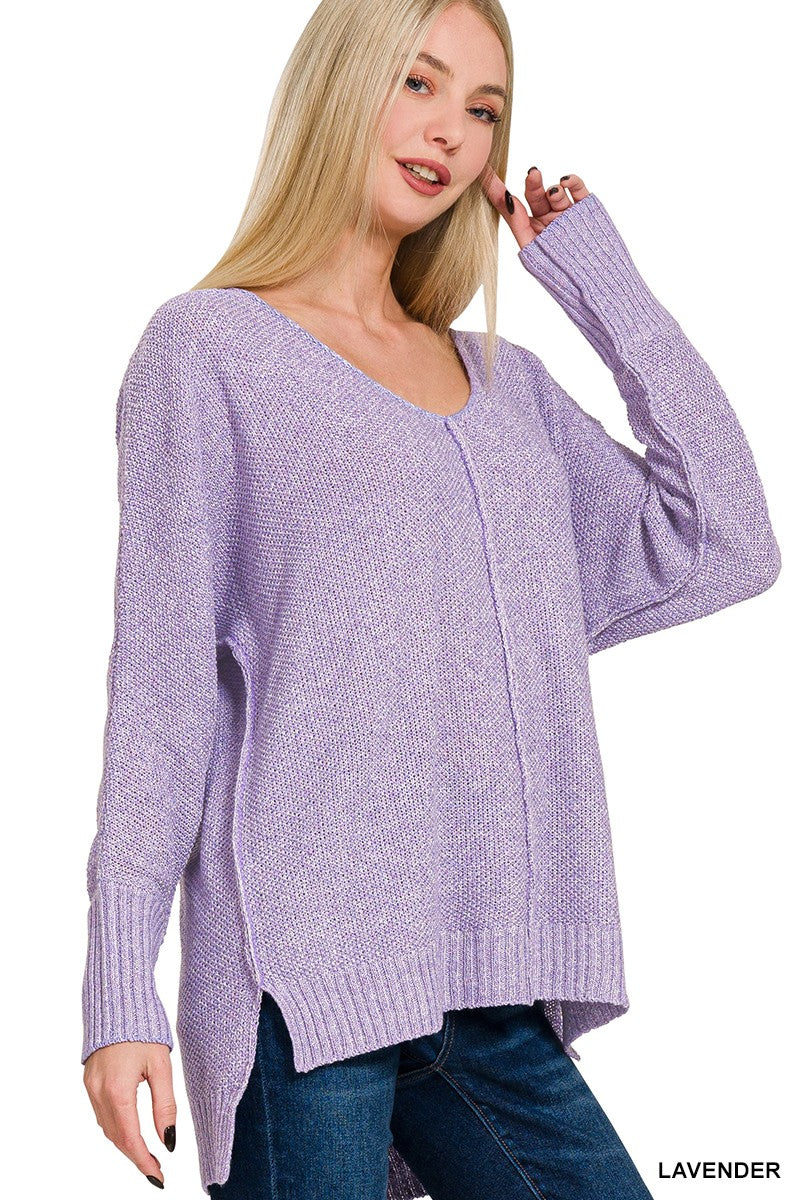 Layla V-Neck HI-Lo Sweater