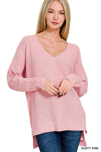 Layla V-Neck HI-Lo Sweater