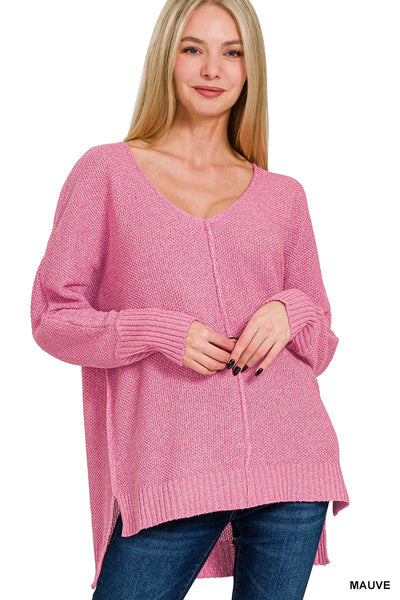 Layla V-Neck HI-Lo Sweater