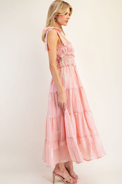 Twirling Blush Tier Maxi Dress