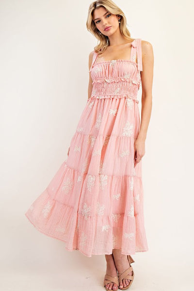 Twirling Blush Tier Maxi Dress