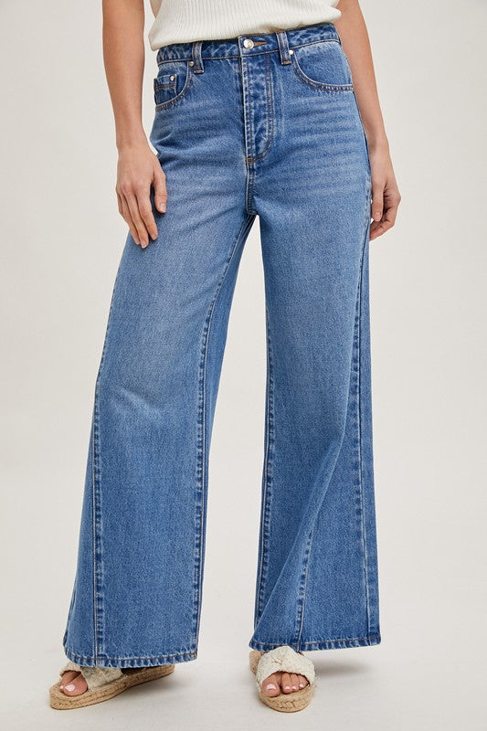 Addie Denim Wide Leg Flare Jeans