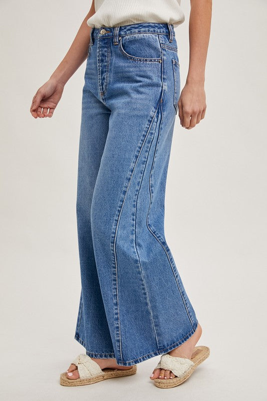 Addie Denim Wide Leg Flare Jeans