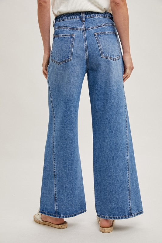 Addie Denim Wide Leg Flare Jeans