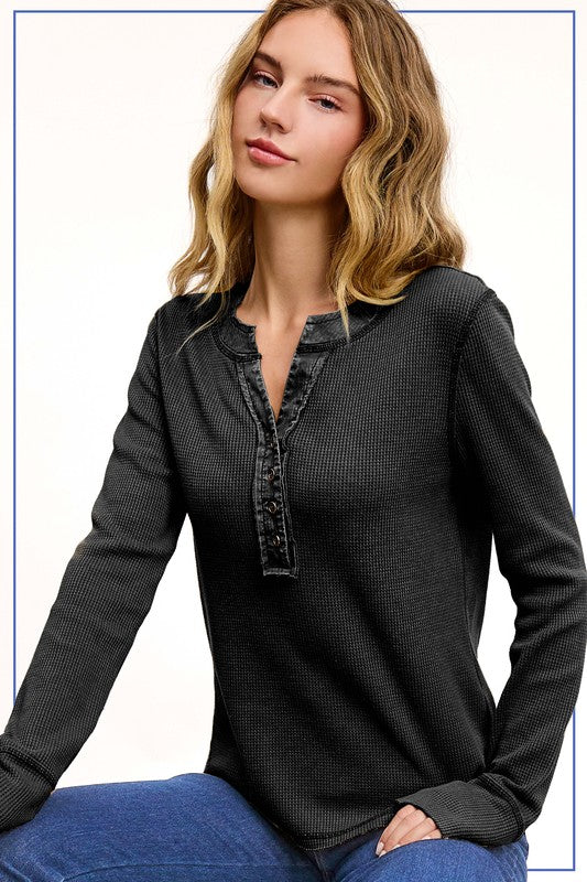 Bailey Waffle Knit Thermal Top