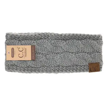 Solid Cable Knit CC Headband