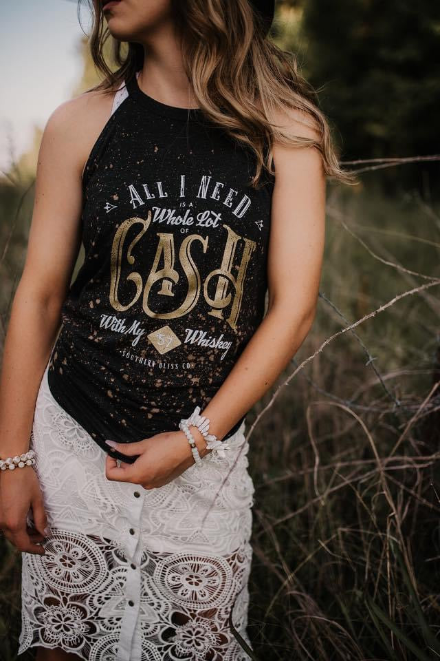 Cash Acid Washed Rocker Tank