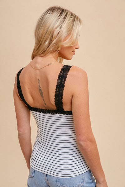 Angie's Lace trimmed Tank Top (2 Colors)