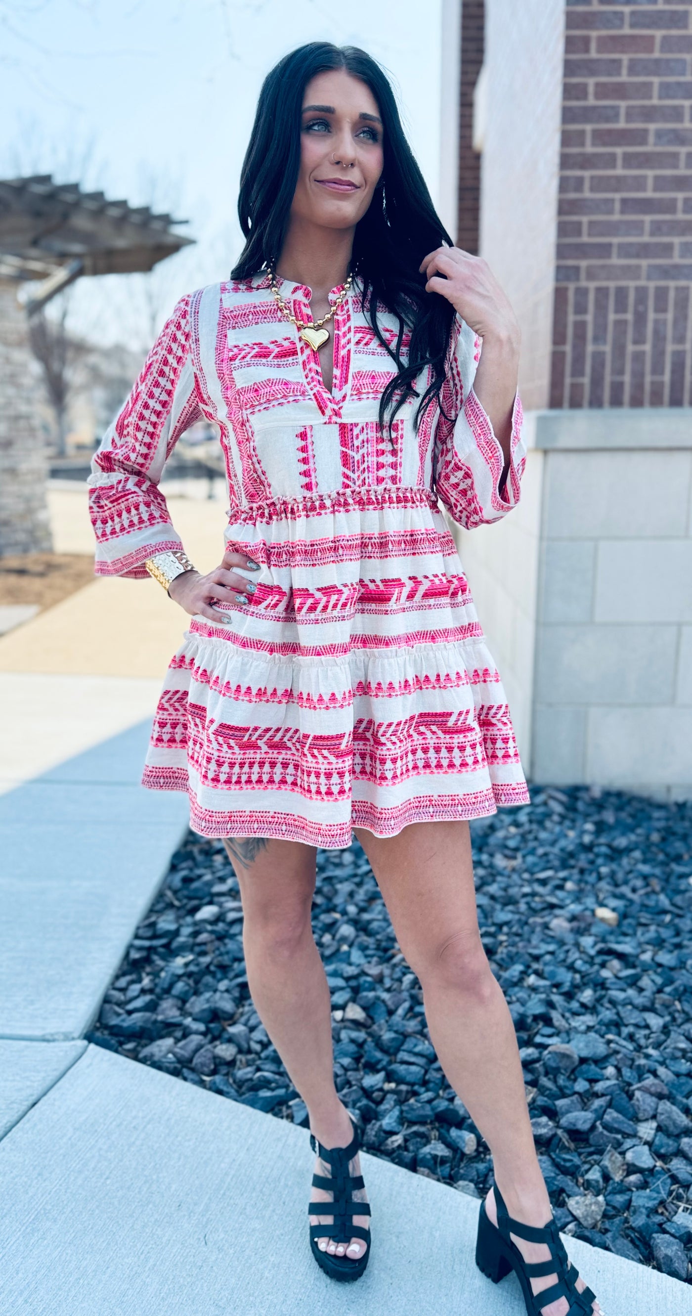 Beach Bound Pink Mini Dress