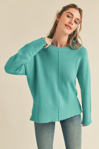 Carley Round Neck Front Seam Sweater