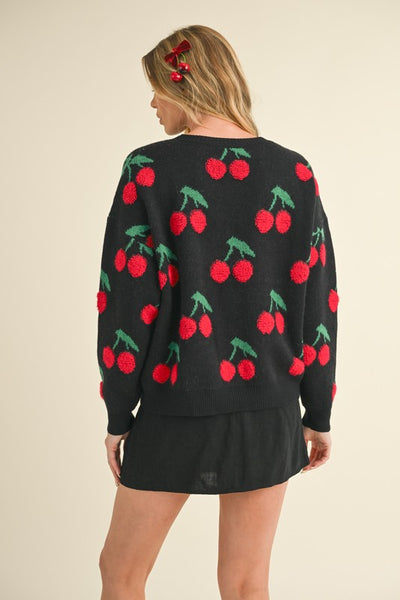 Cherry Of A Day Knit Sweater