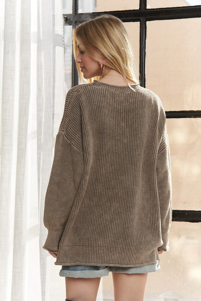 Virginia Mineral Wash Oversized Sweater