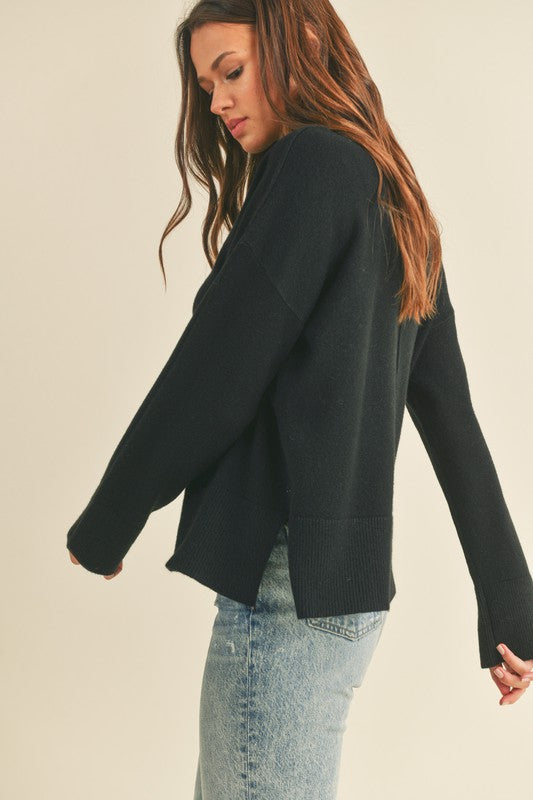 Carley Round Neck Front Seam Sweater