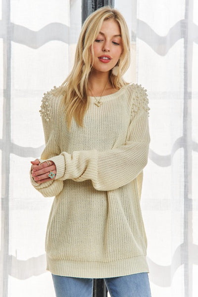 Pearl Envy Sweater - Cream