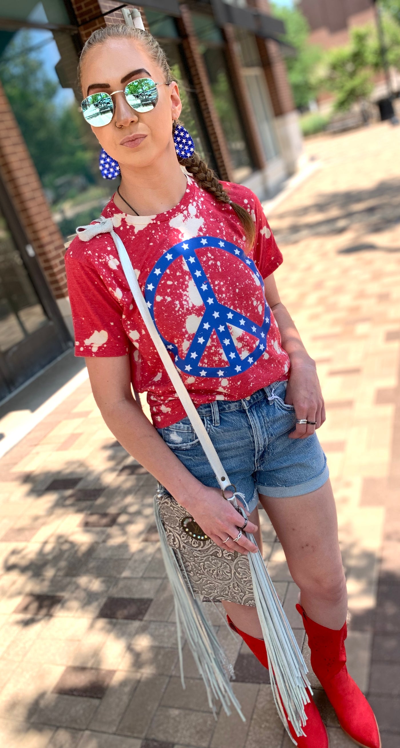 Patriotic Peace Sign Tee