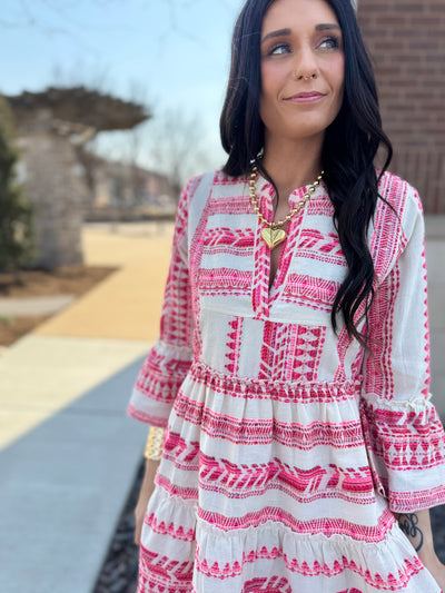 Beach Bound Pink Mini Dress