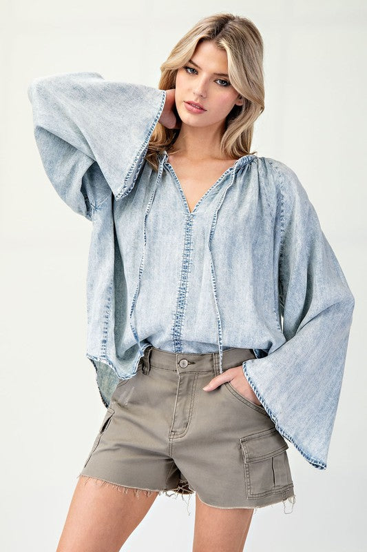 Flowy & Fashionable Mineral Washed Top