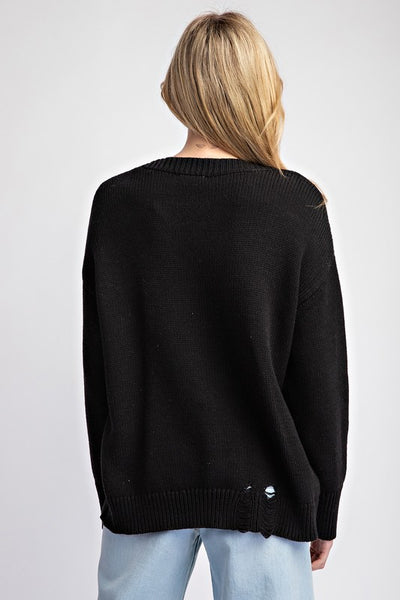 Cherry Pop Black Sweater