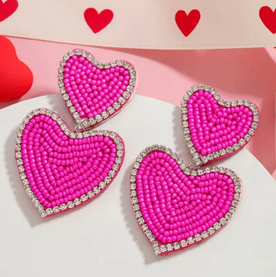 Double the Love Seed Bead Earrings