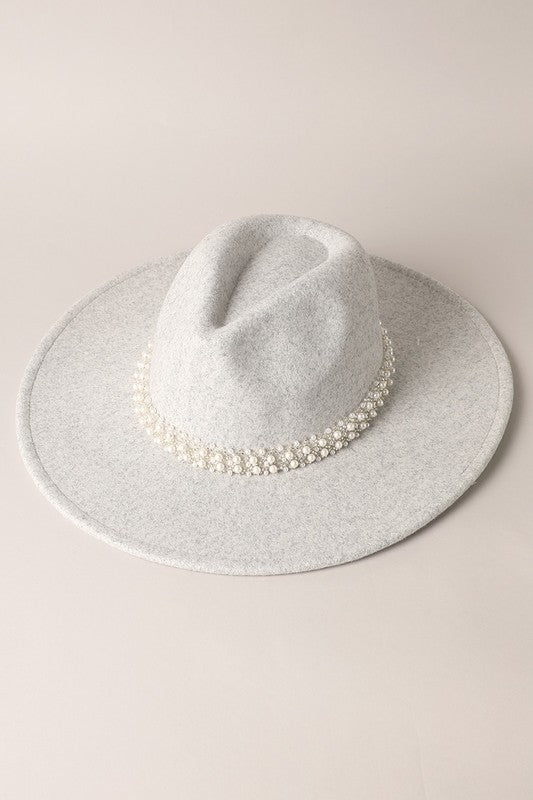 Pearl Band Panama Hat