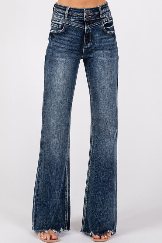 Alice Dark Washed Flared Jeans