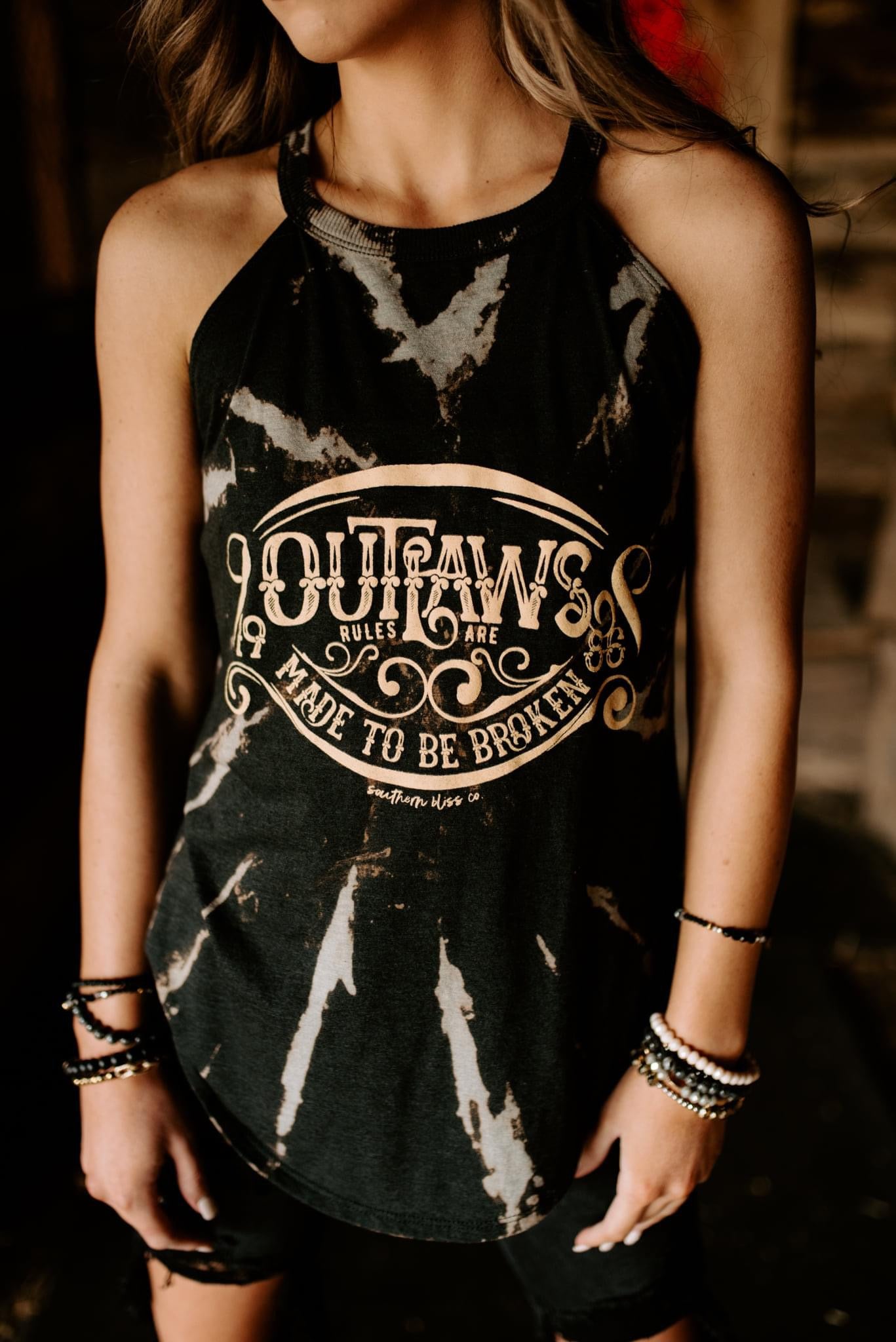 Outlaw Acid Washed Rocker Tank