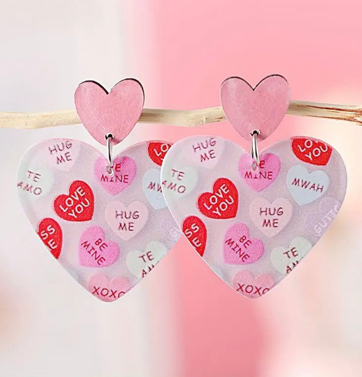 Conversational Hearts Earrings