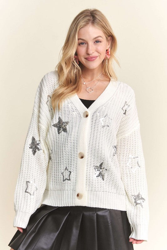 Sequin Star Cardigan