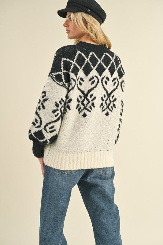 Cozy Jacquard Apres Sweater